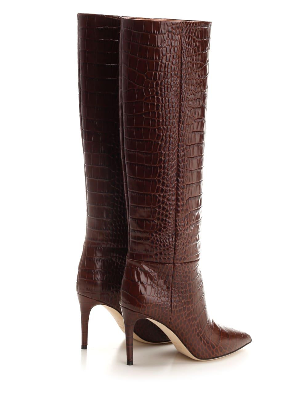 Embossed Leather Boots