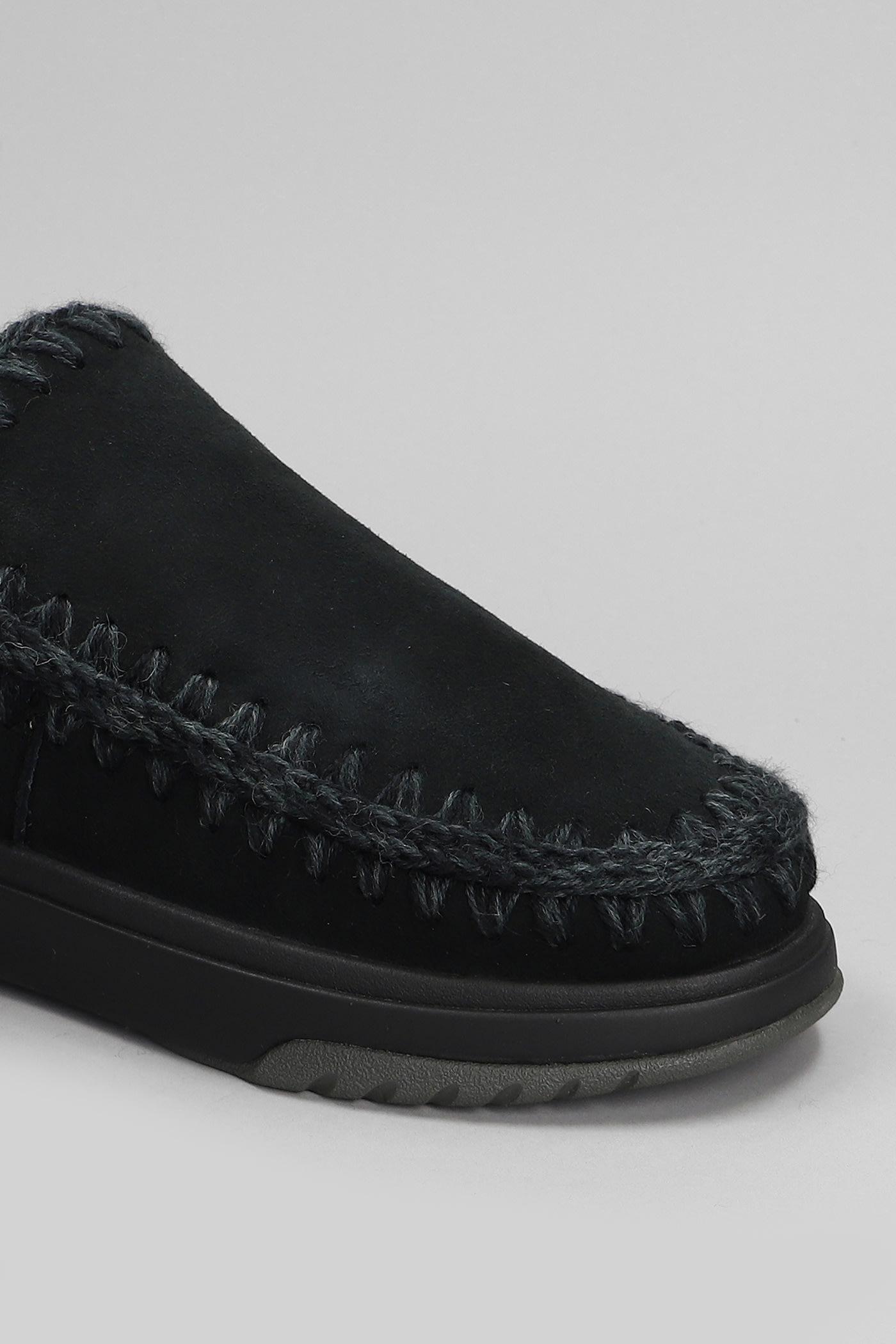 Eskimo Men Slip On Sneakers In Black Suede