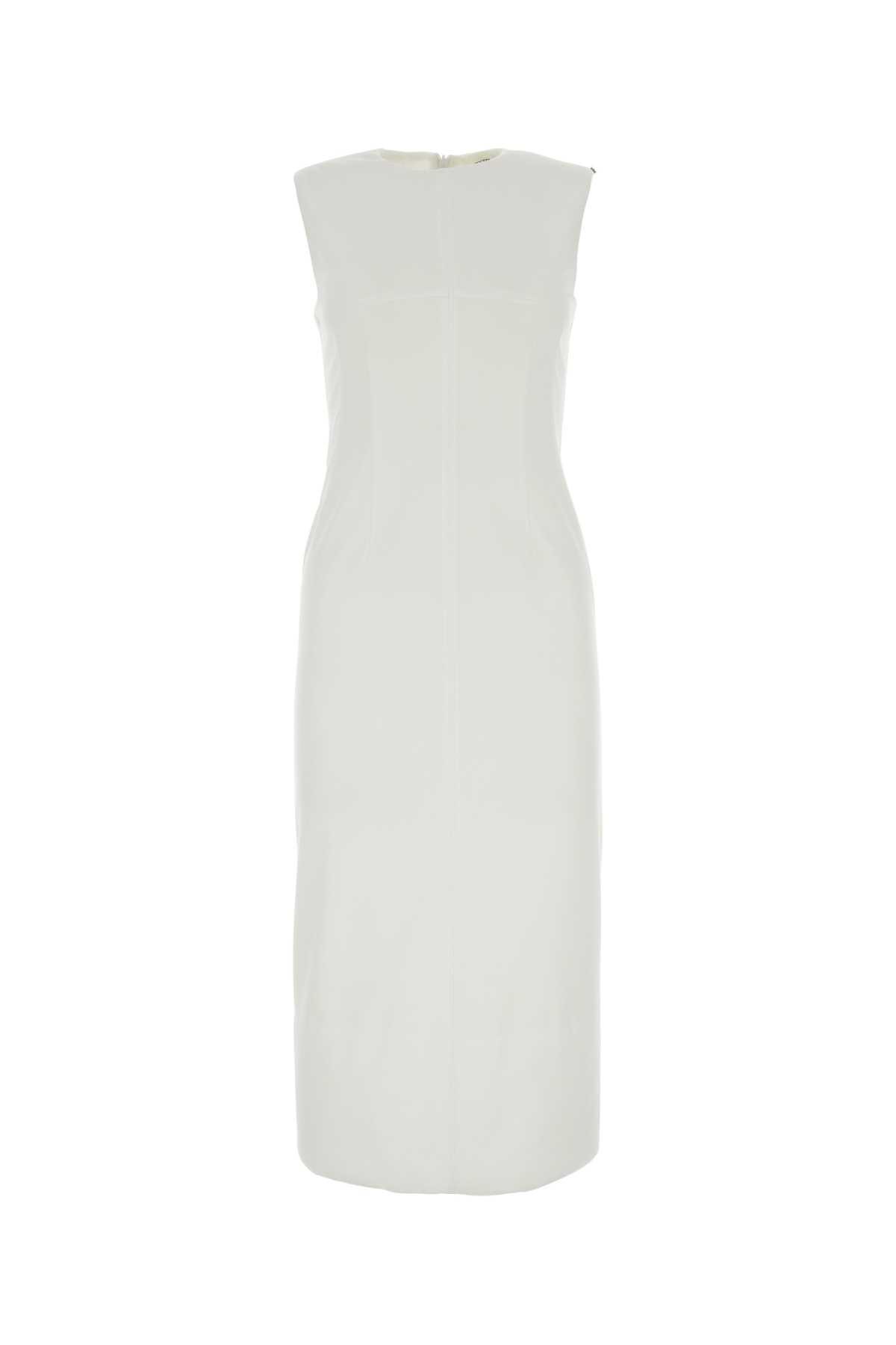 White Jersey Padded Cariddi Dress