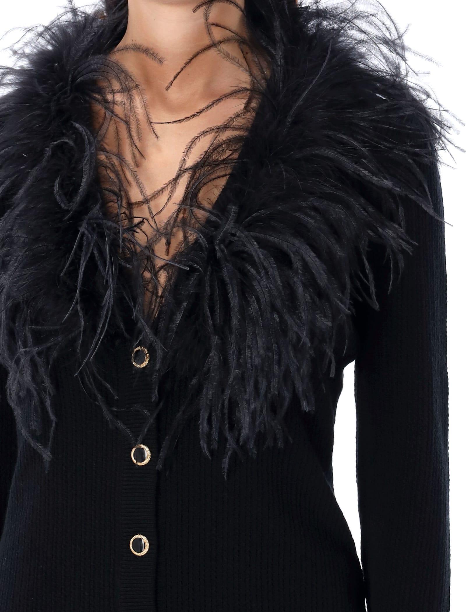 Alessandra Rich Cardigan Feather