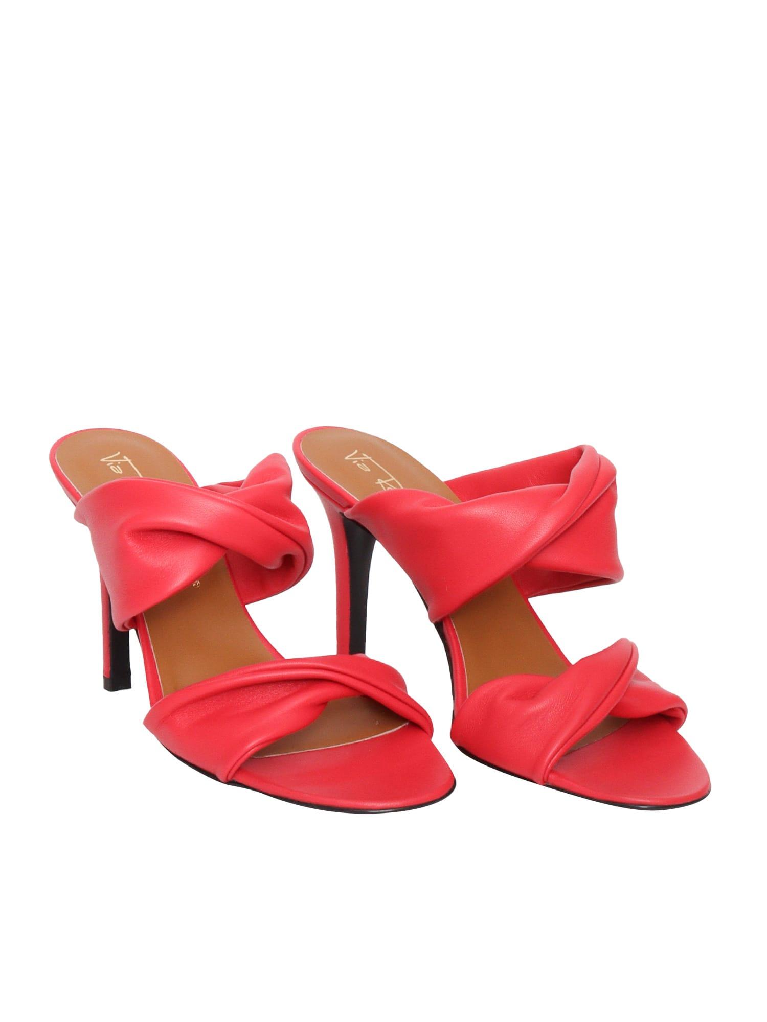 Red Tubolar Sandals