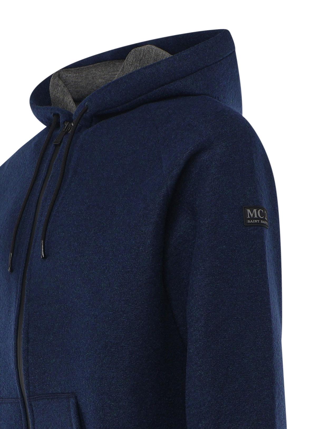 Sweatshirt With Zip And Integrated Hood