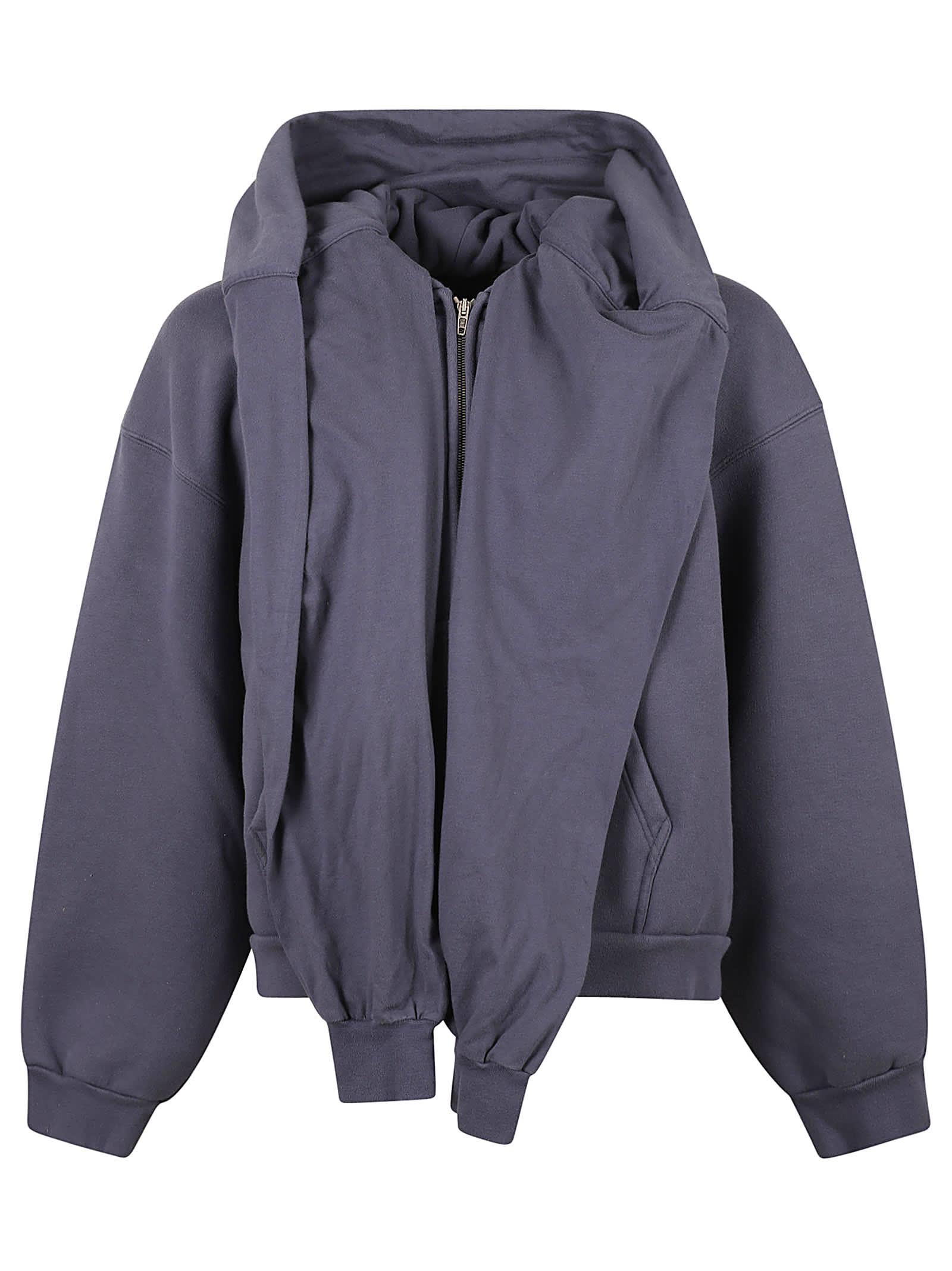 Balenciaga Zip-Up Long-Sleeved Hoodie