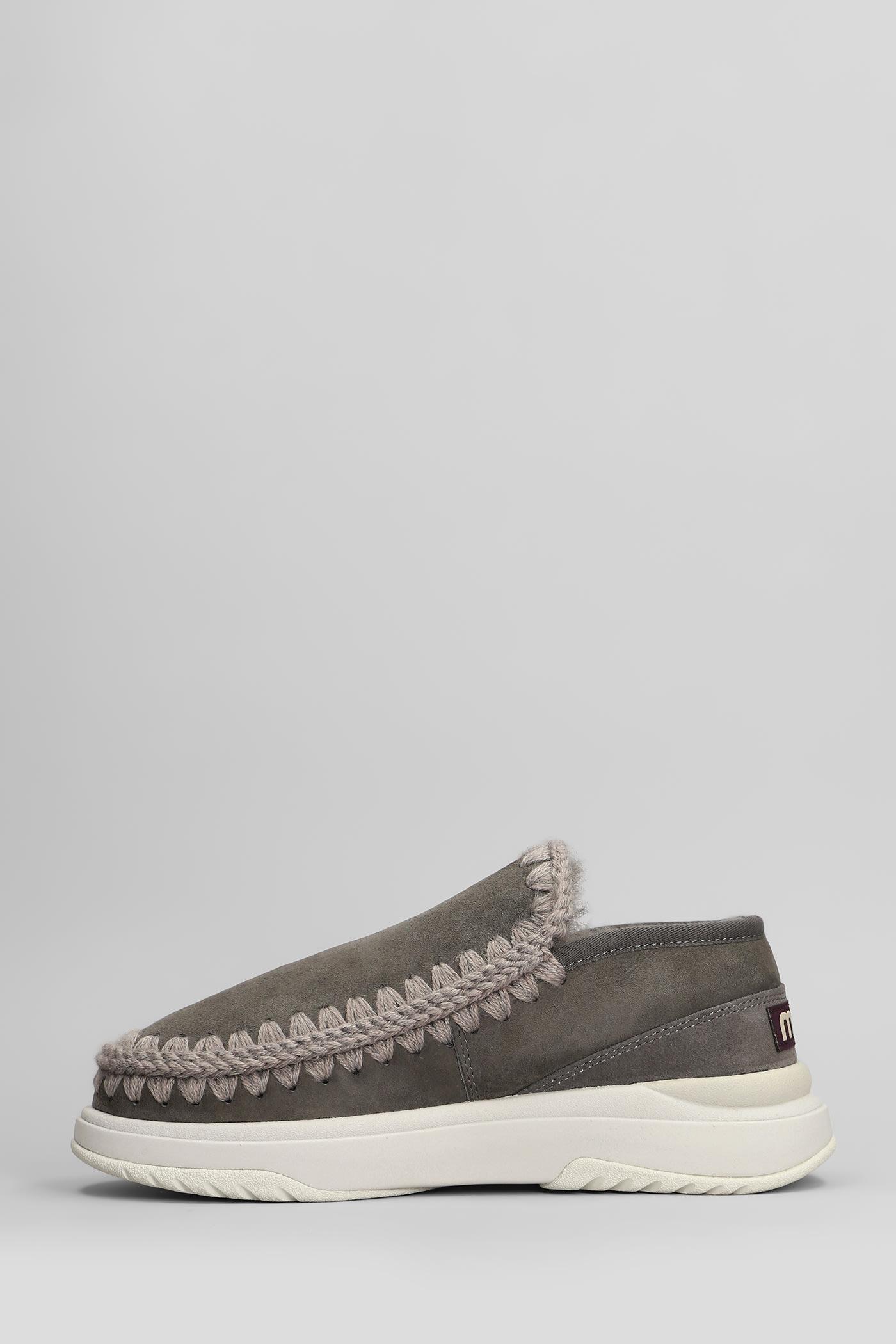 Eskimo Men Slip On Sneakers In Grey Suede