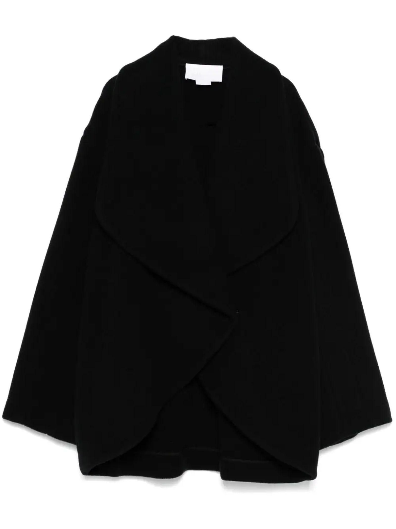 Black Virgin Wool Blend Coat