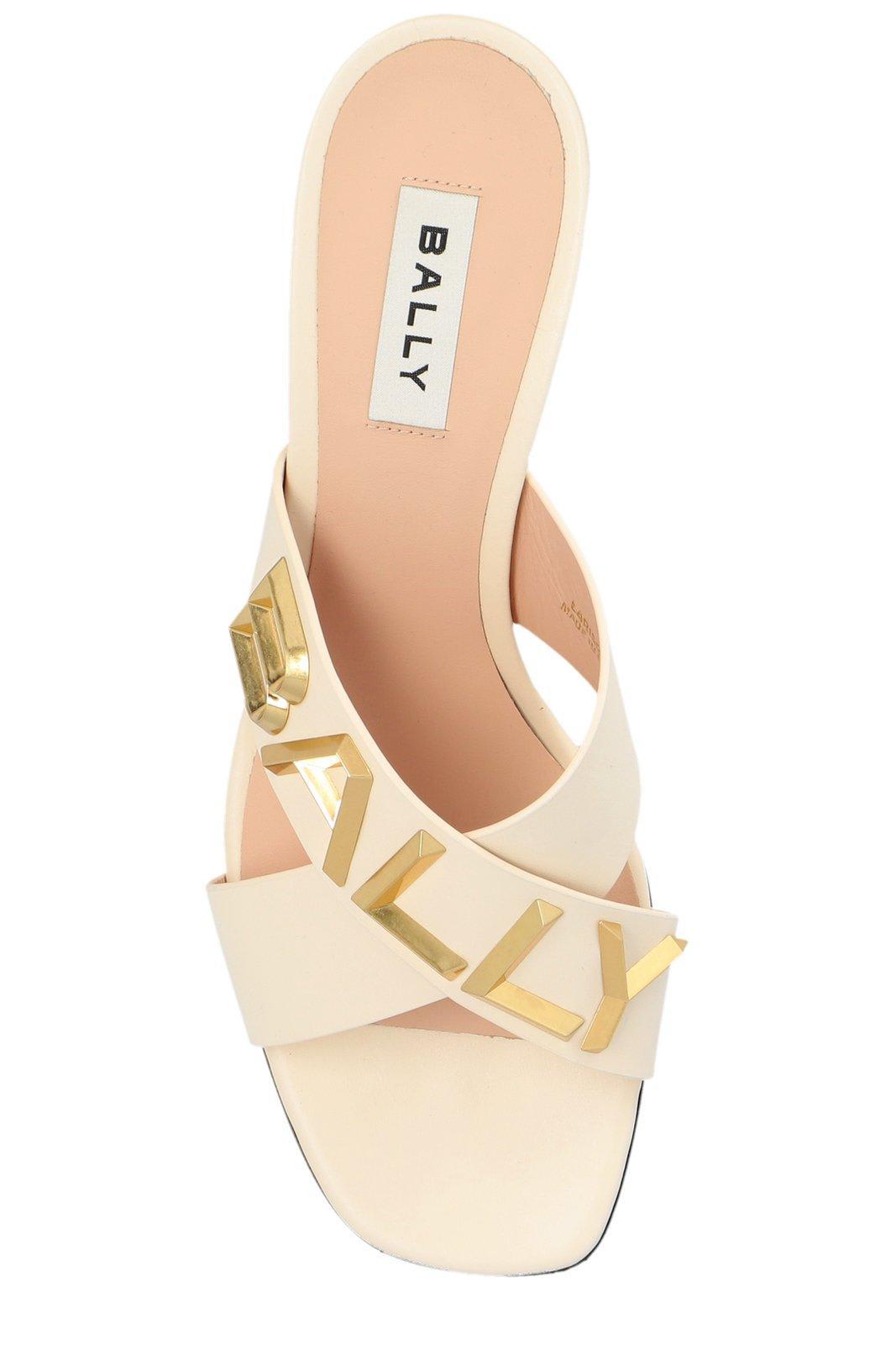 Bally Logo Lettering Block Heel Sandals