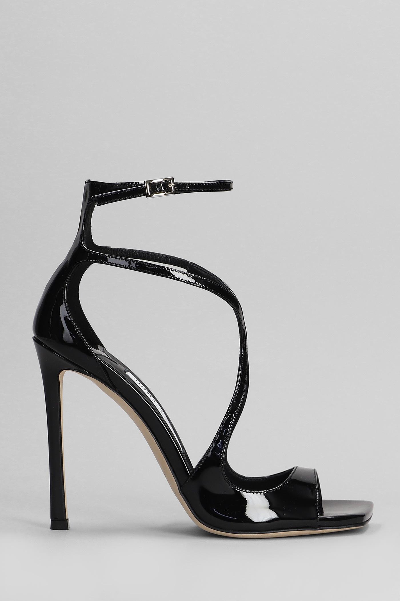 Azia 110 Sandals In Black Patent Leather