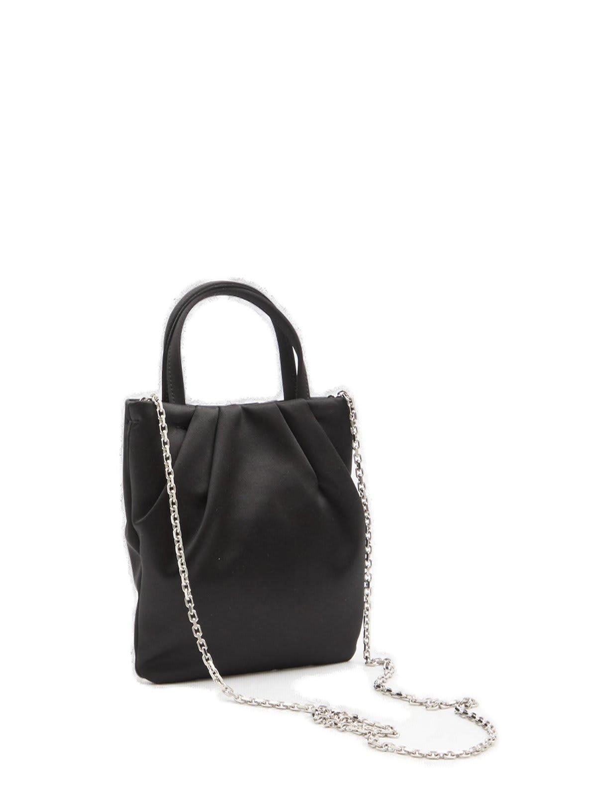 Roger Vivier Drape Pocket Bouquet Buckle Embellished Micro Tote Bag