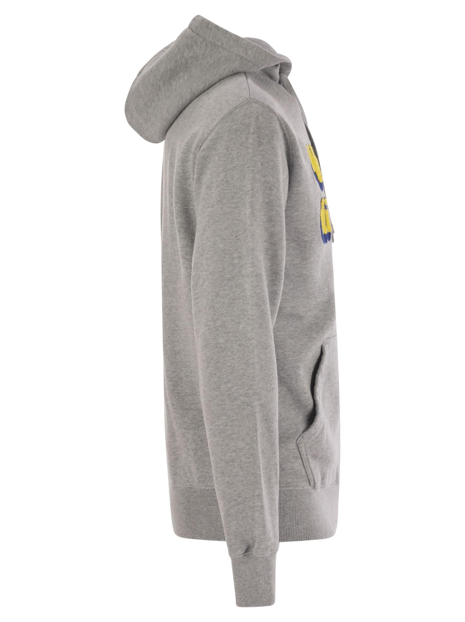 Men's Grey Tribeca Sweatshirt With Vacanze Di Natale Logo Embroidery MC2 Saint Barth