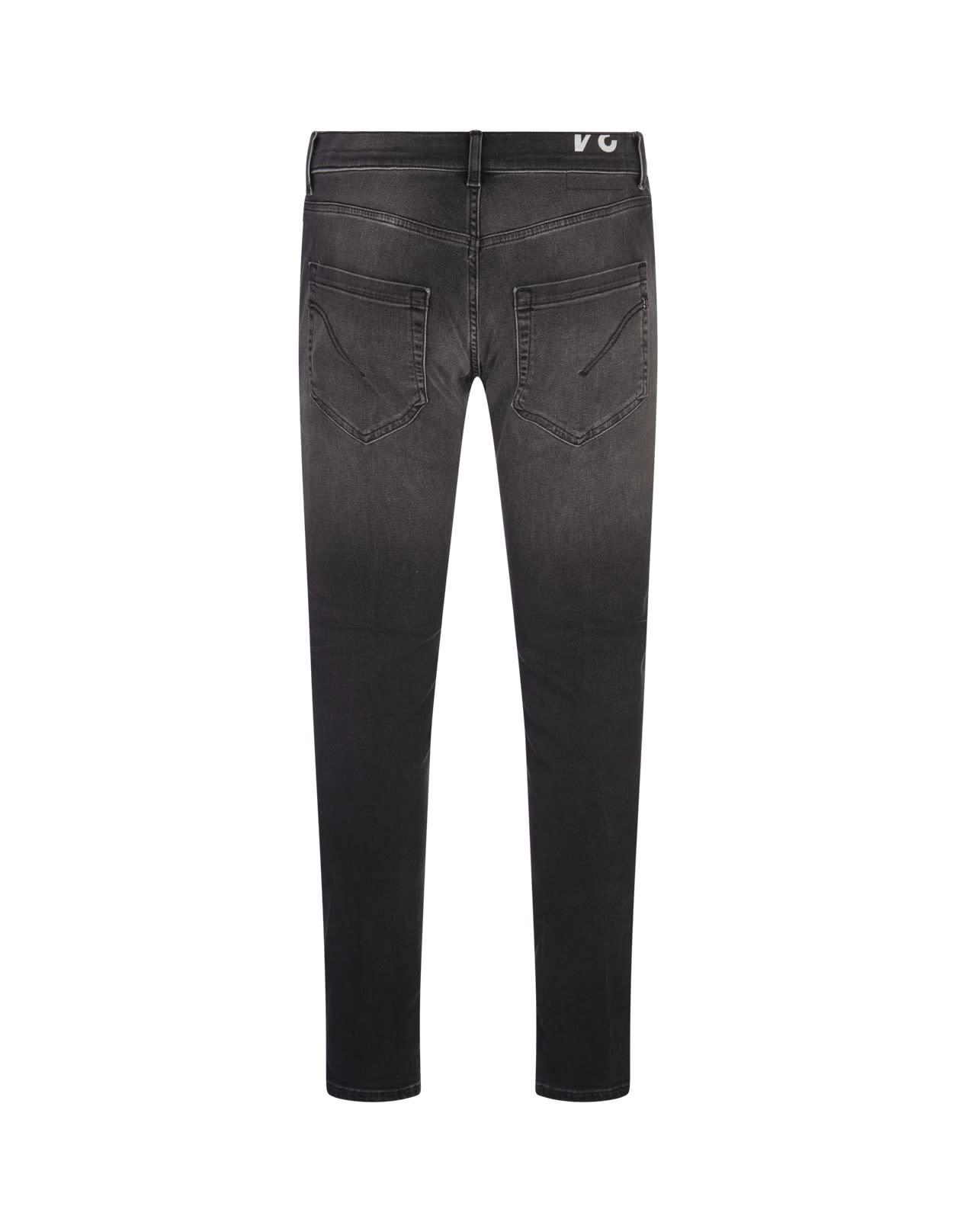 Mius Slim Fit Jeans In Dark Grey Stretch Denim