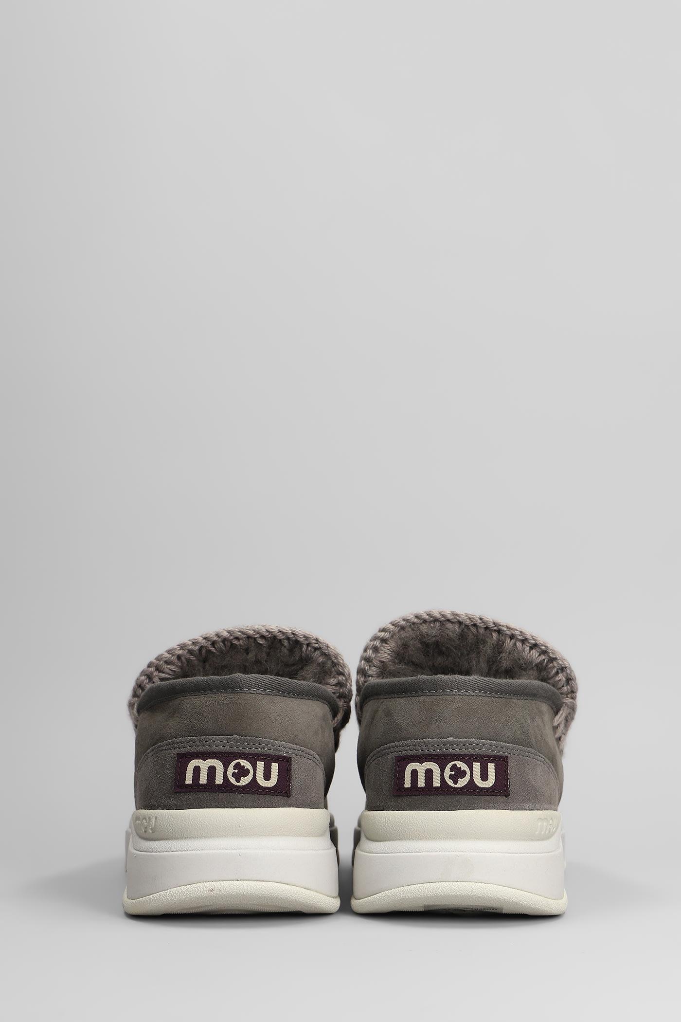 Eskimo Men Slip On Sneakers In Grey Suede