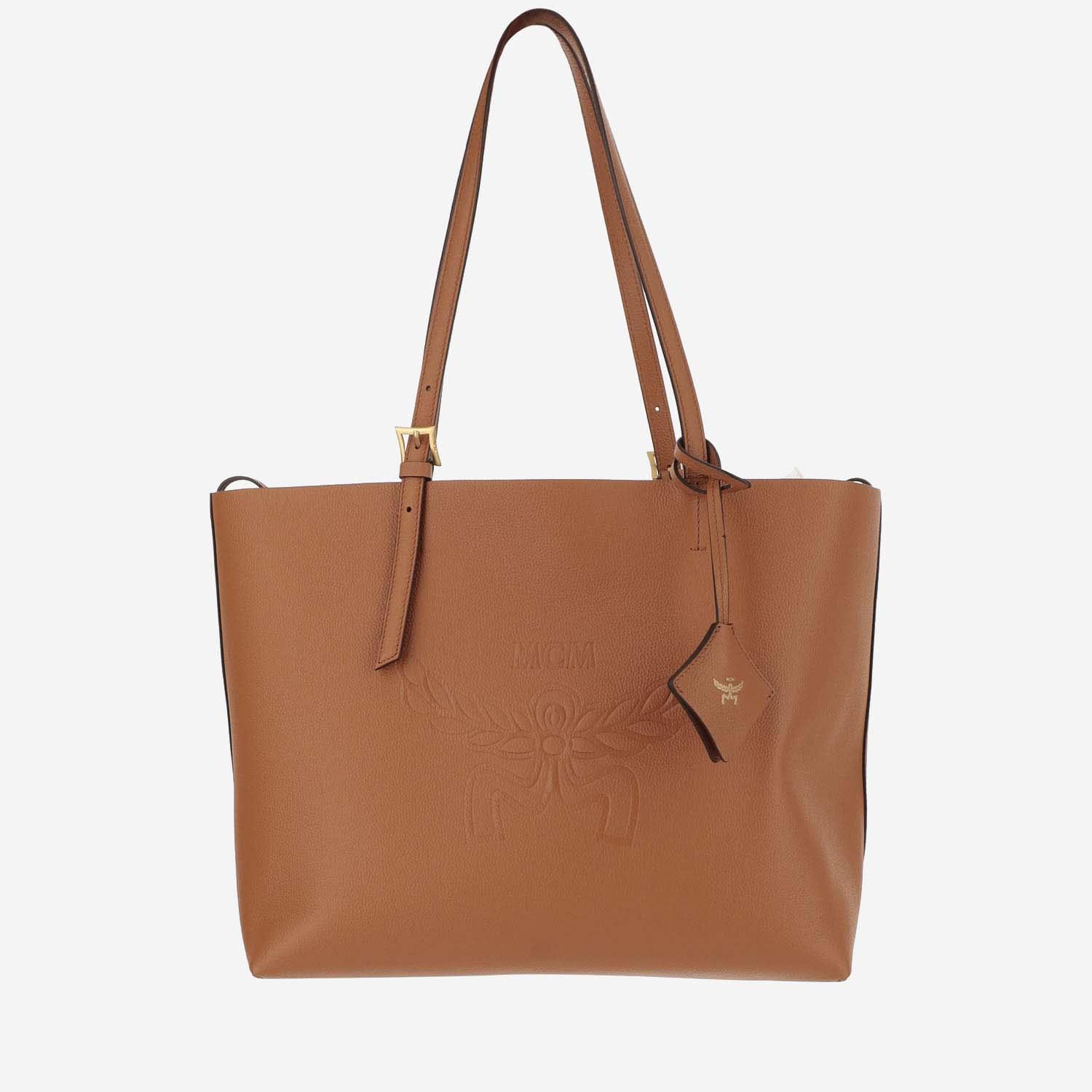 Medium Caramel Himmel Grained Leather Bag