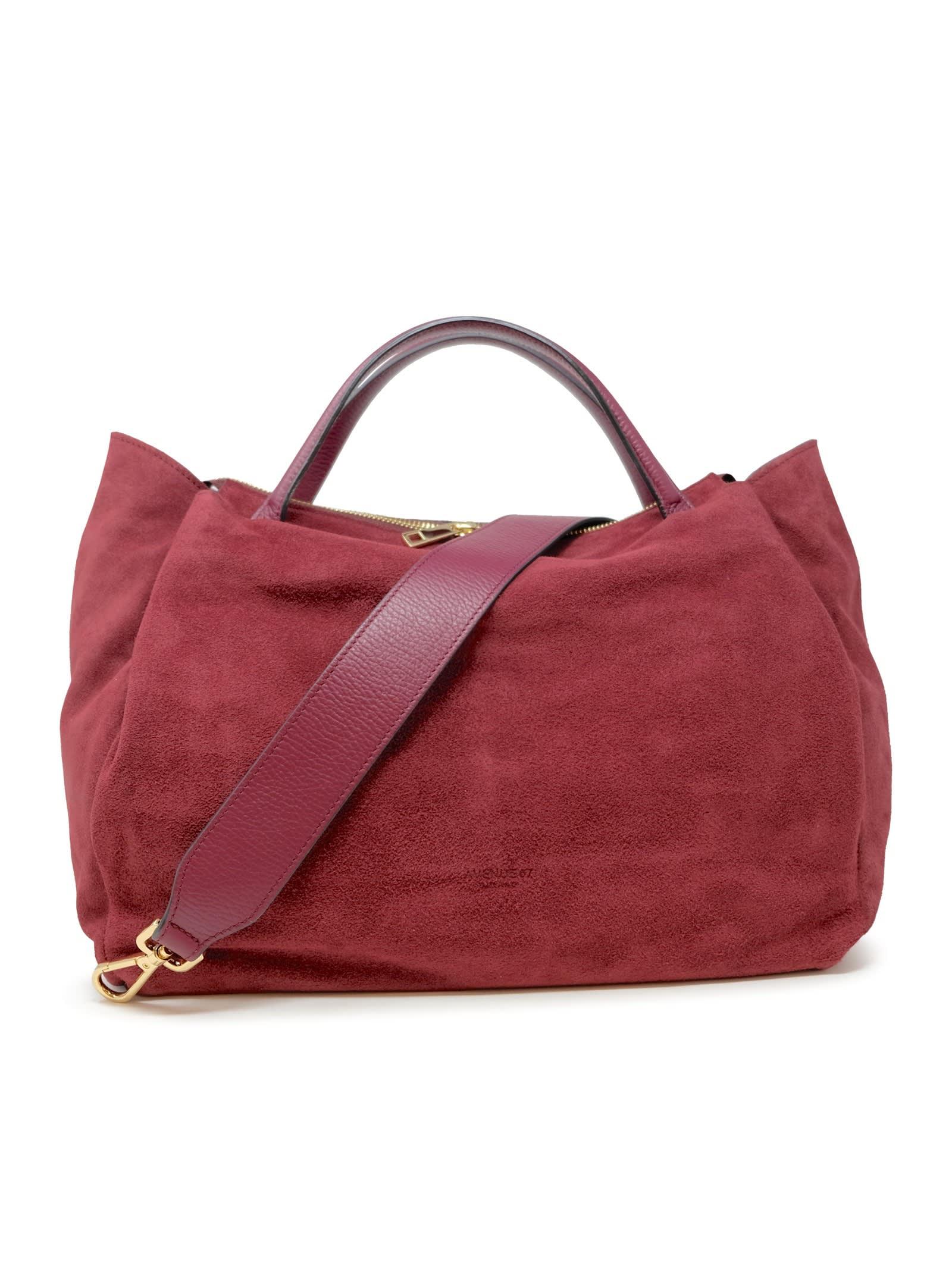 Avenue 67 Ao132a0011 Roxanne Bordeaux Suede Leather Bag