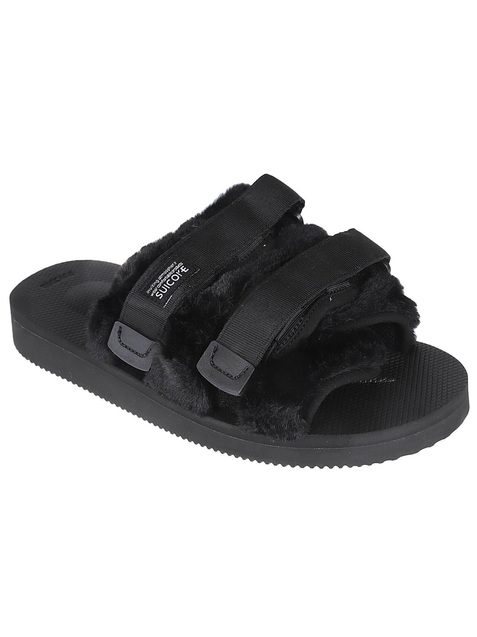 Double Velcro Detail Logo Sandals