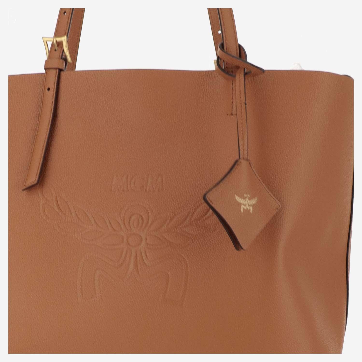 Medium Caramel Himmel Grained Leather Bag