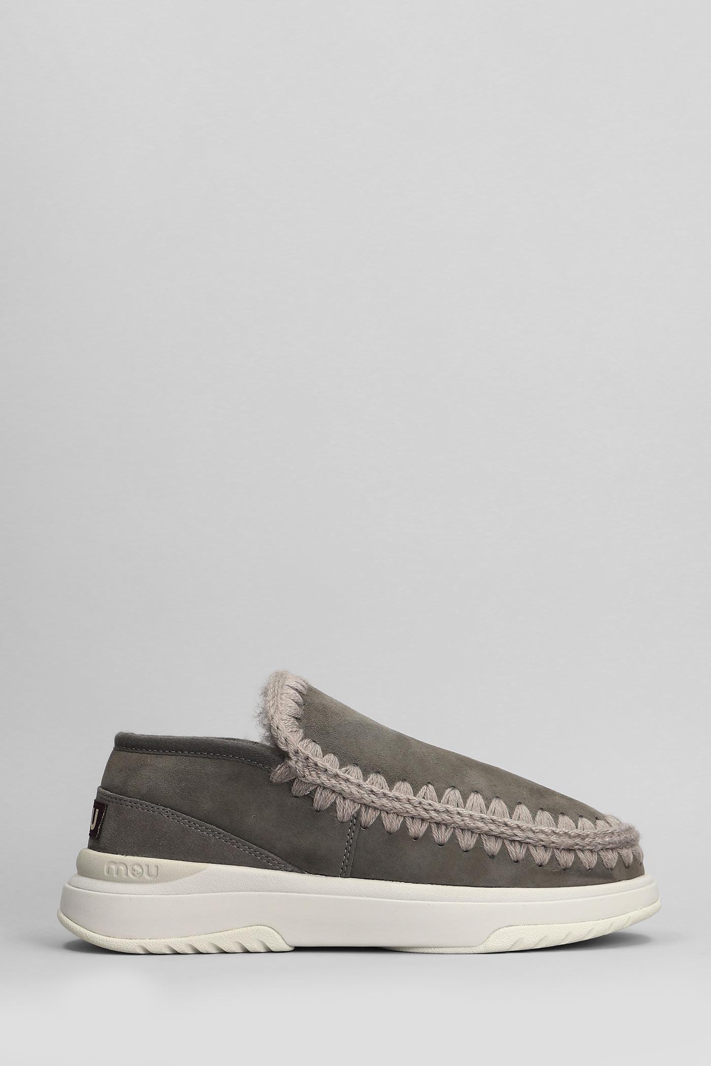 Eskimo Men Slip On Sneakers In Grey Suede