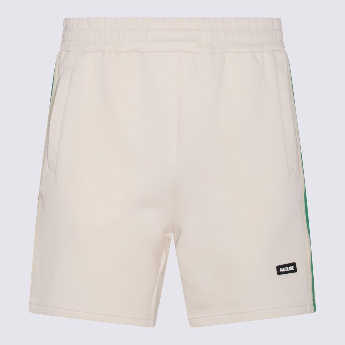 Cream Cotton Blend Shorts