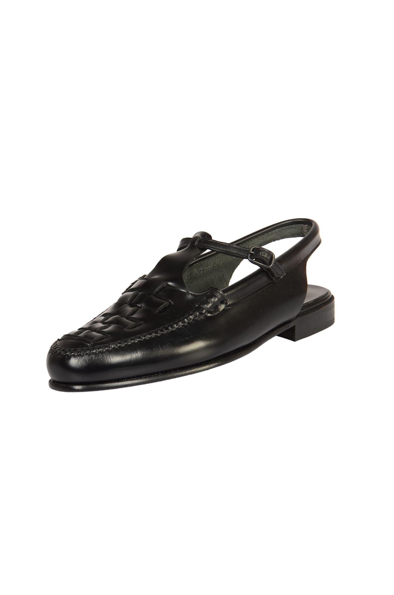 Tread Sole Slingback Loafers