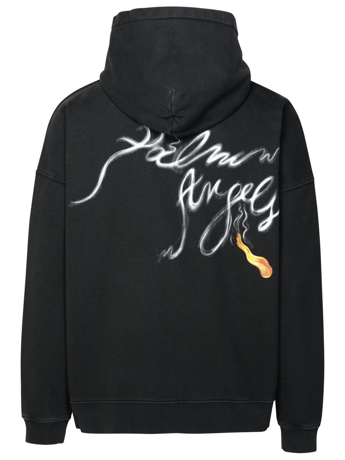 Palm Angels 'Back Foggy Pa' Black Cotton Sweatshirt Man