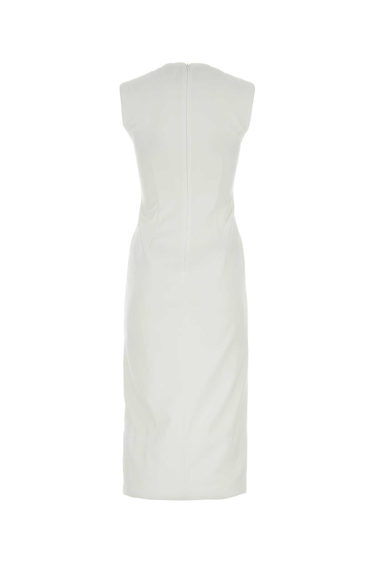 White Jersey Padded Cariddi Dress