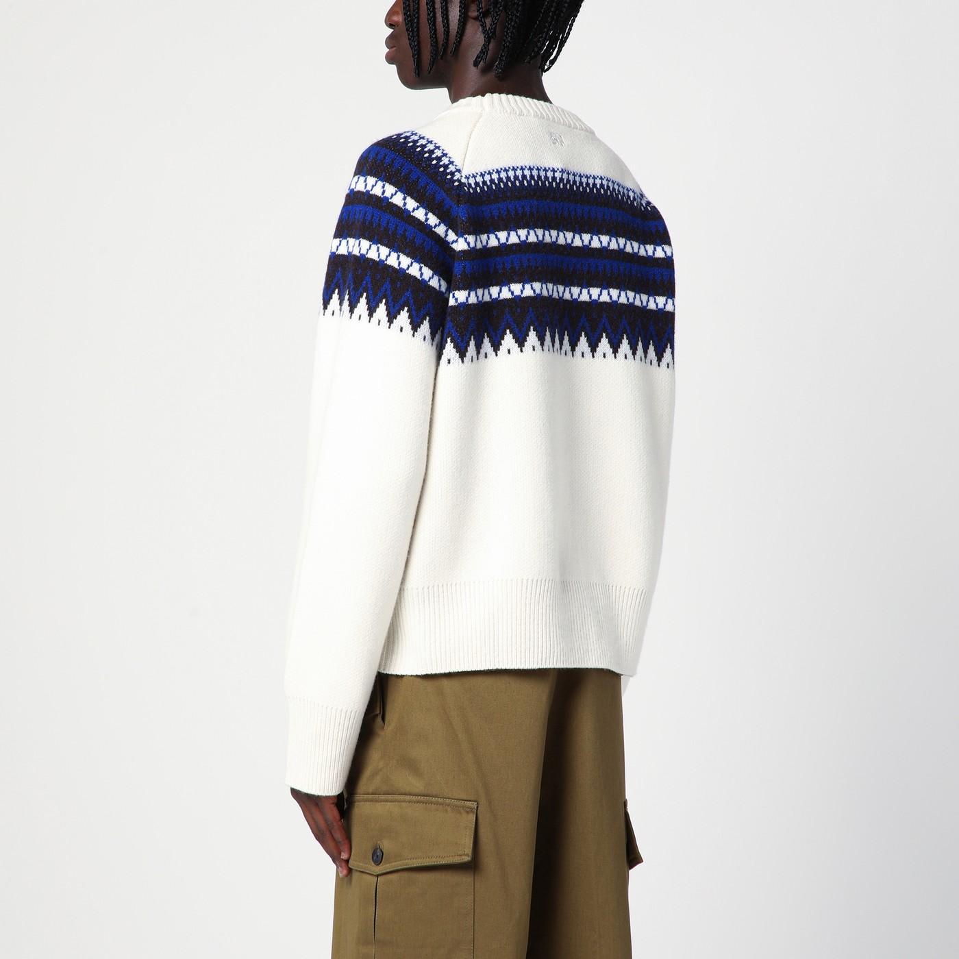 Ivory\/blue Mist Fair Isle Jumper