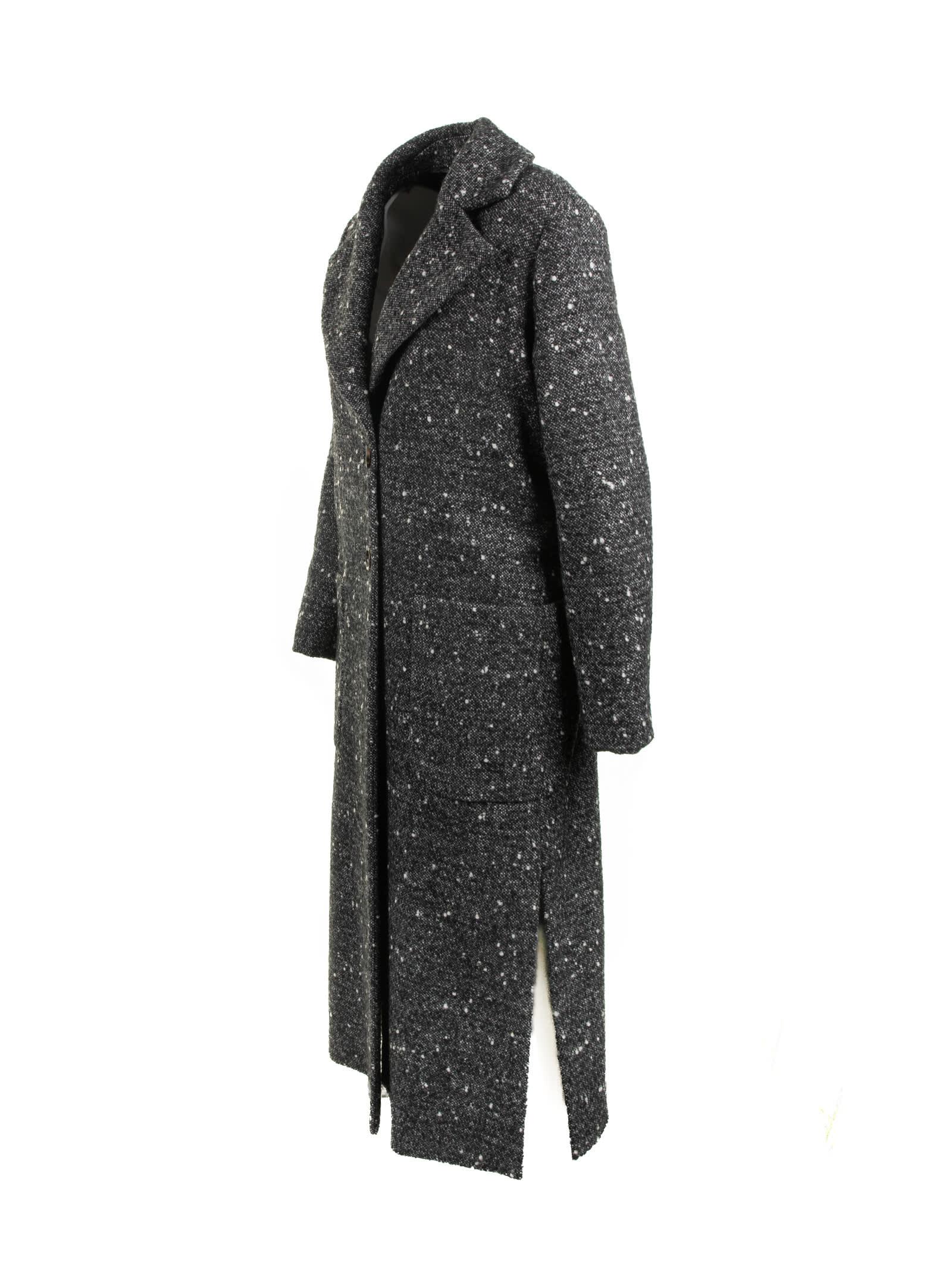 Long Grey Coat With Pockets