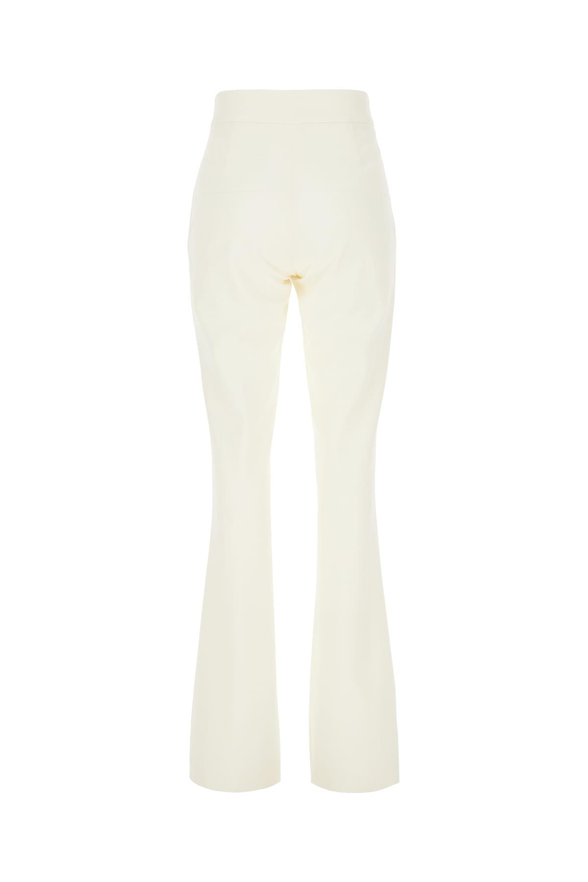 Ivory Stretch Polyester Blend Pants