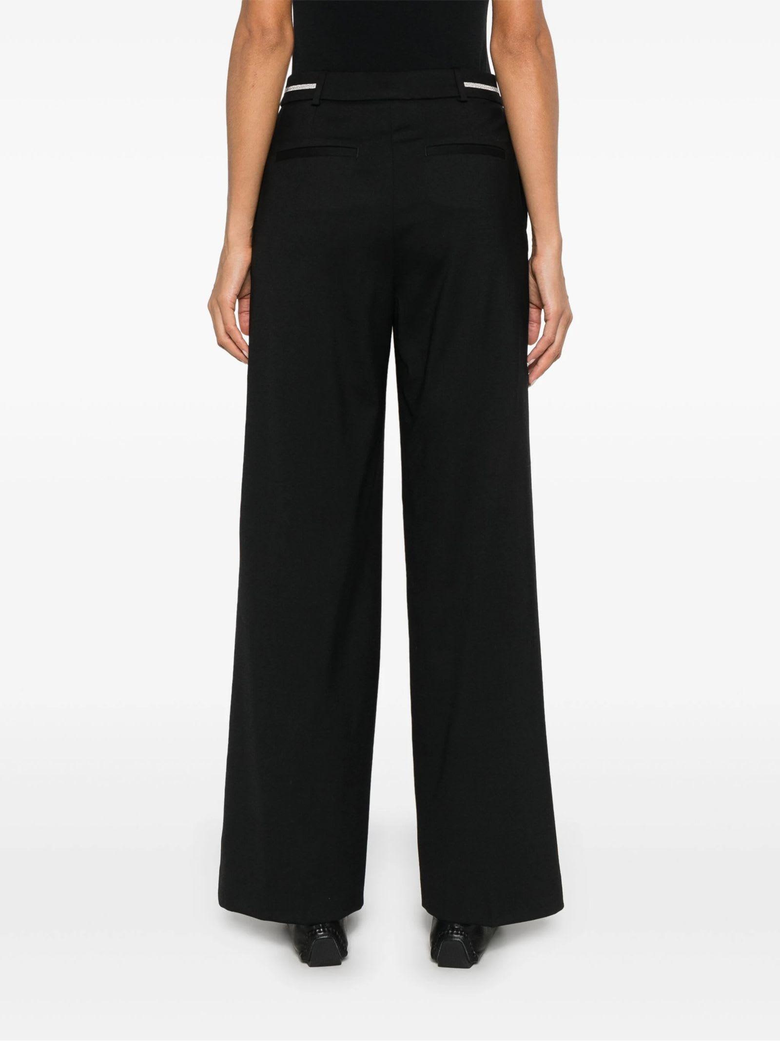 Black Wool Blend Trousers