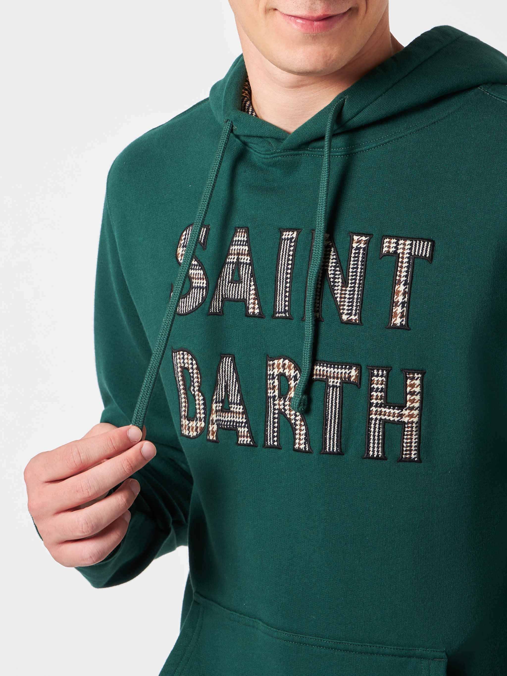 Man Green Hoodie With Saint Barth Patch