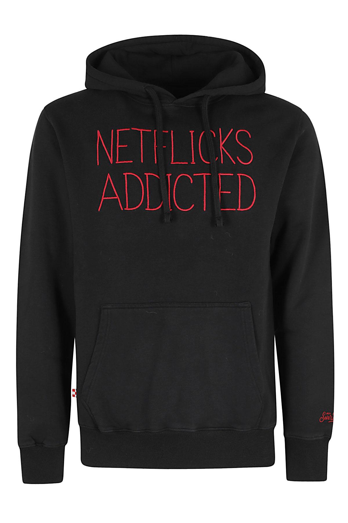 Mc2 Saint Barth Netflicks Addicted Embroidered Drawstring Hoodie