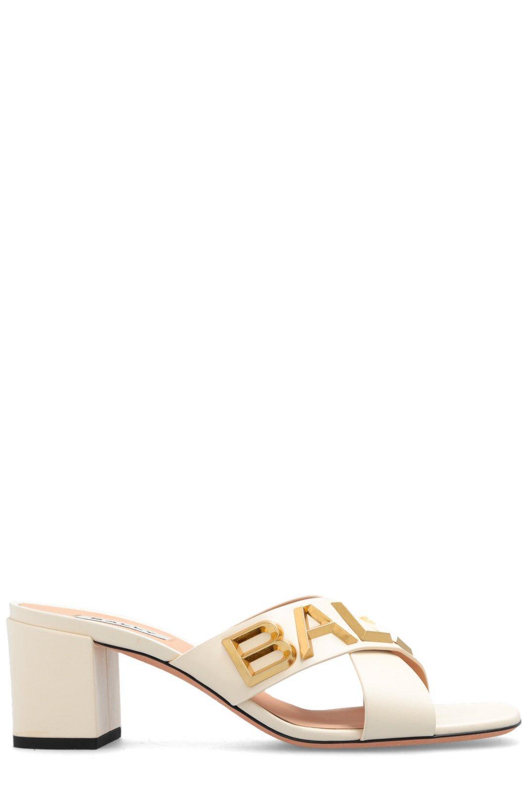 Bally Logo Lettering Block Heel Sandals