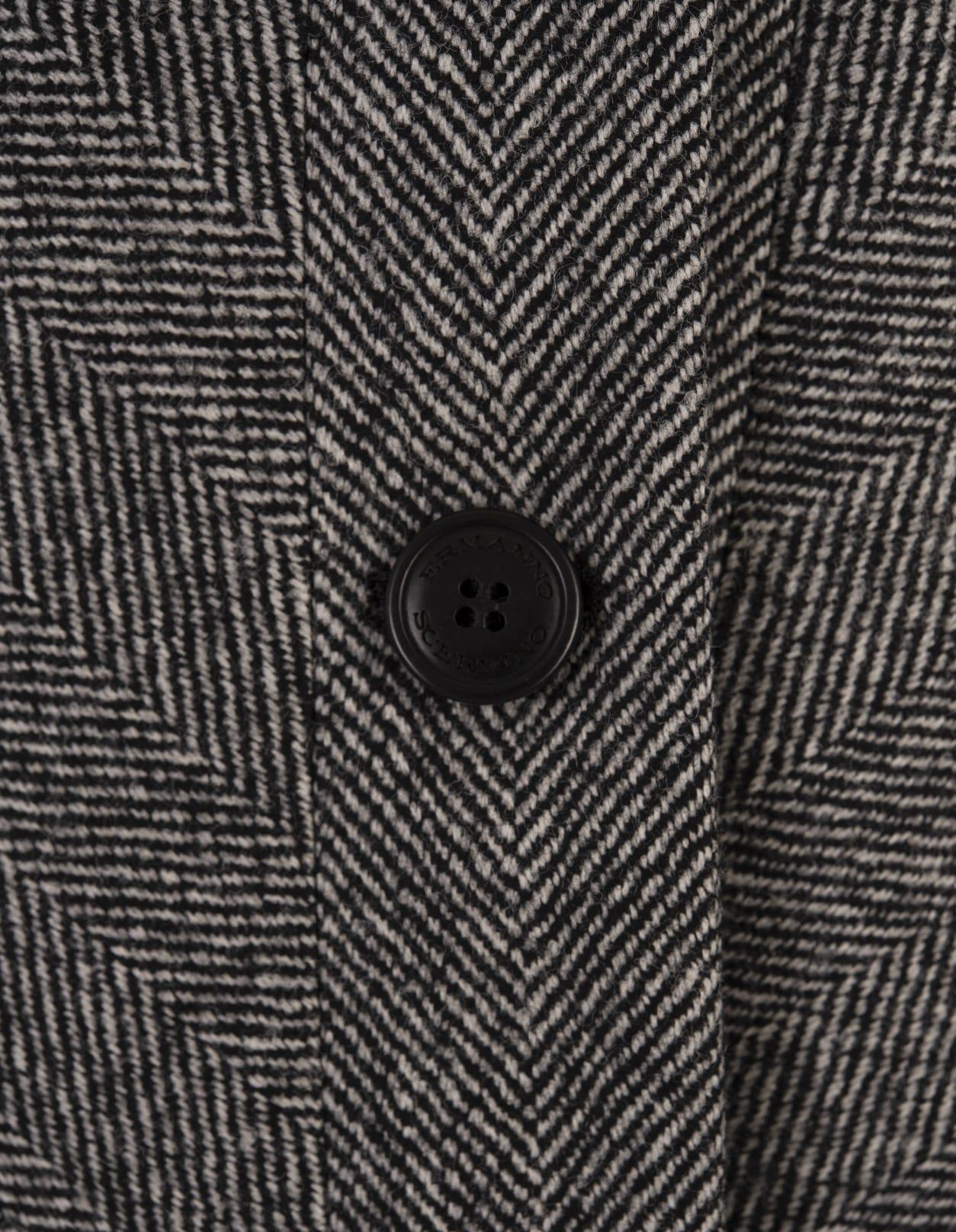 Slim Fit Blazer With Herringbone Pattern