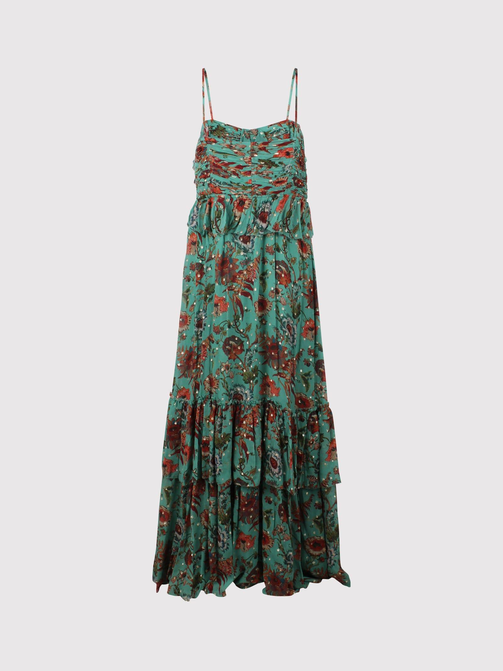 Colette Iris-print Maxi Dress