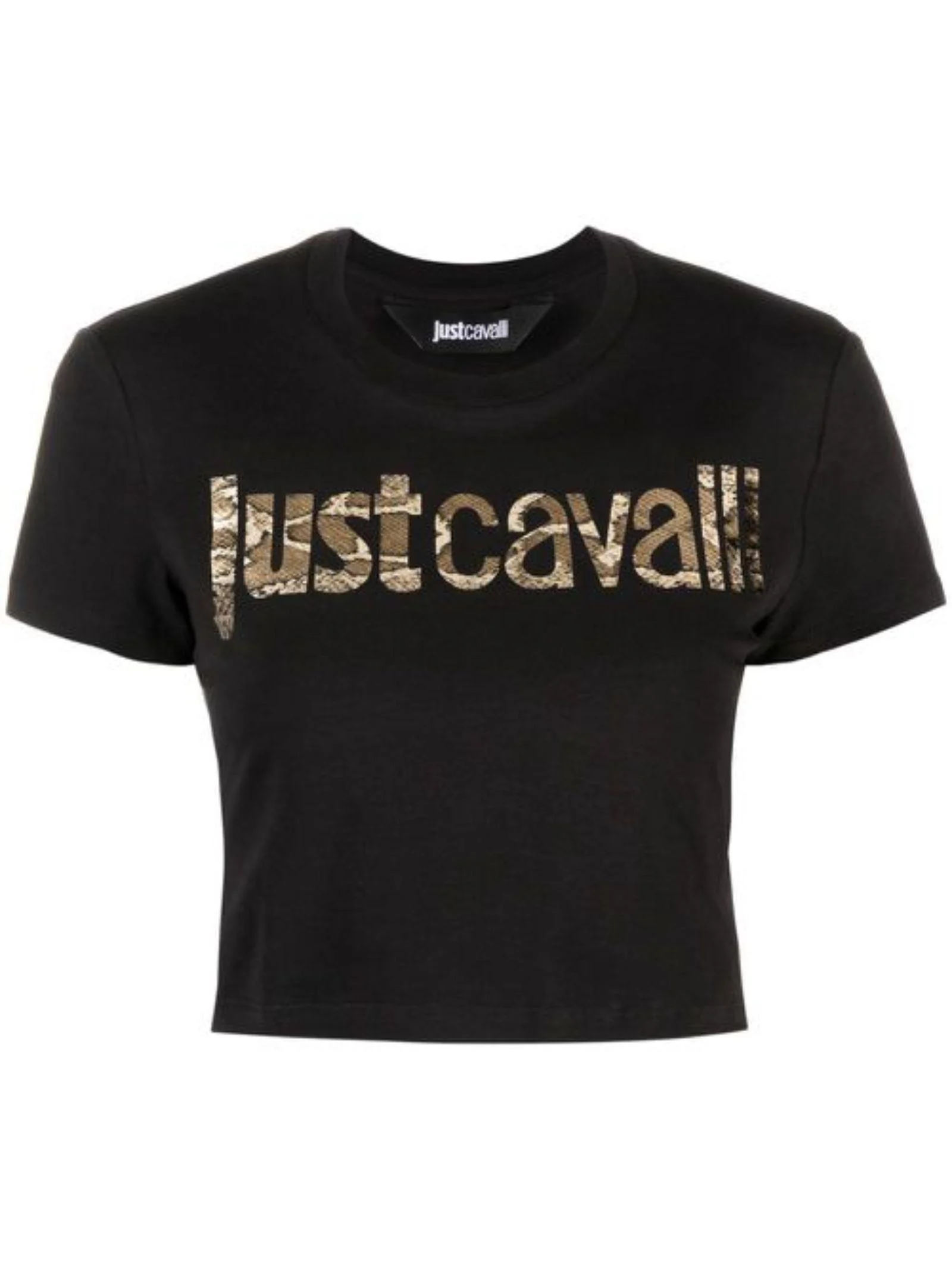 Just Cavalli Black Short Sleeves T-shirt