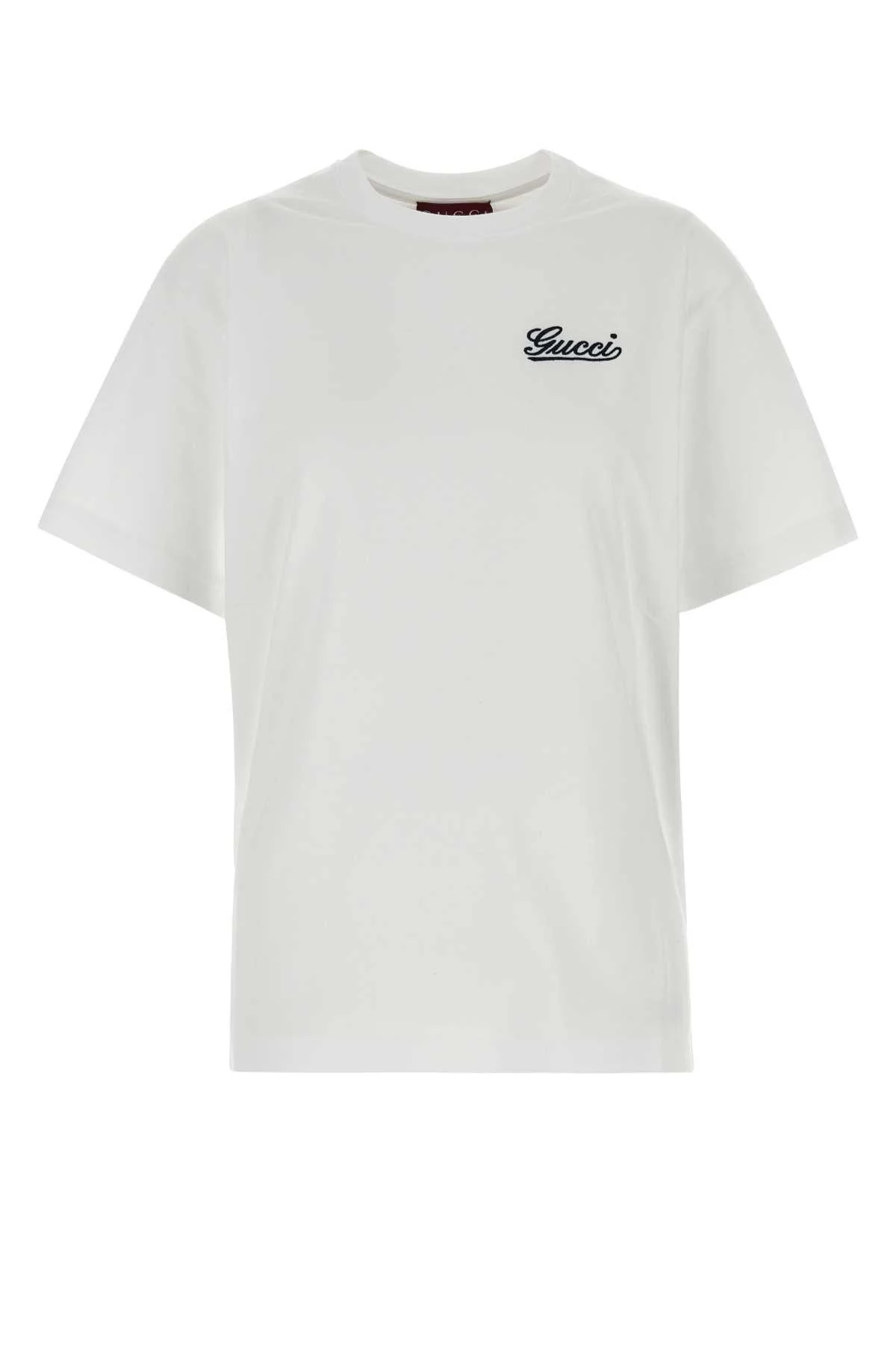 Gucci Woman White Cotton T-Shirt