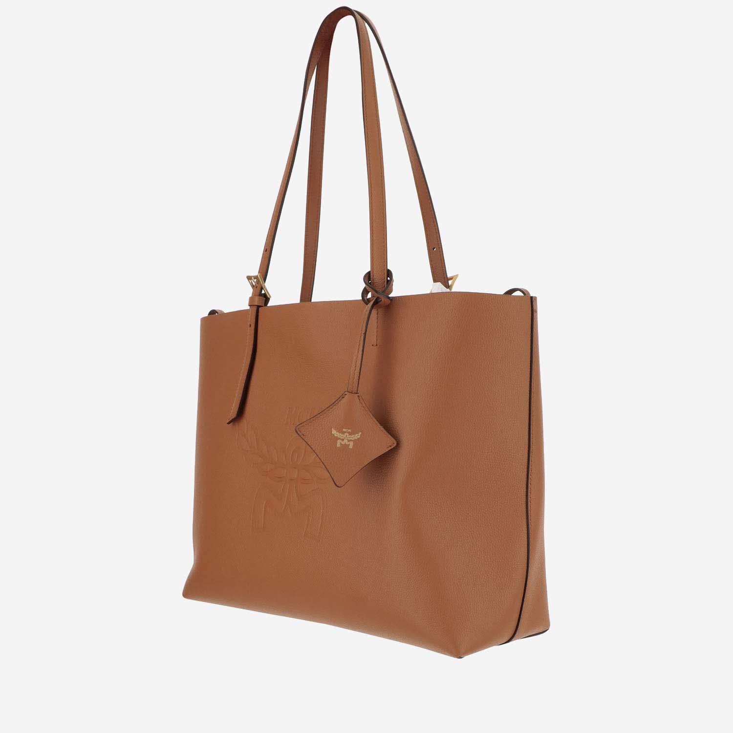 Medium Caramel Himmel Grained Leather Bag