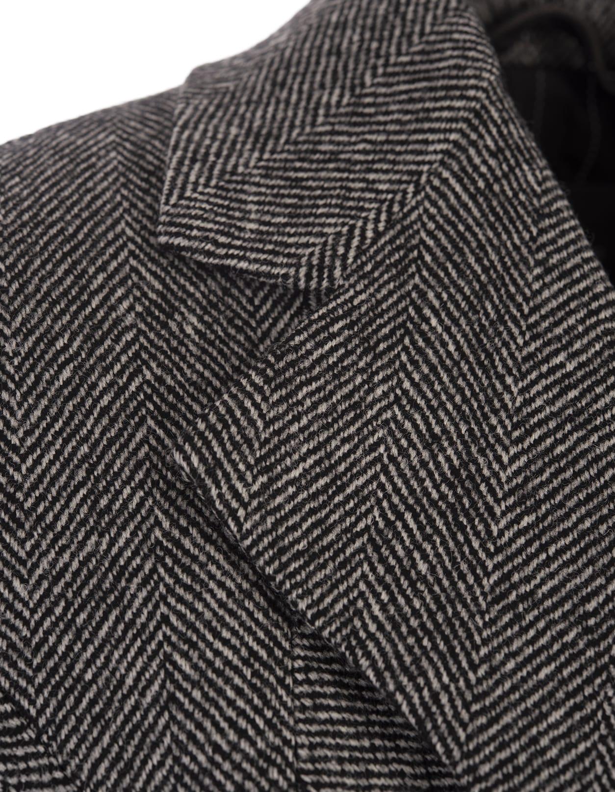 Slim Fit Blazer With Herringbone Pattern