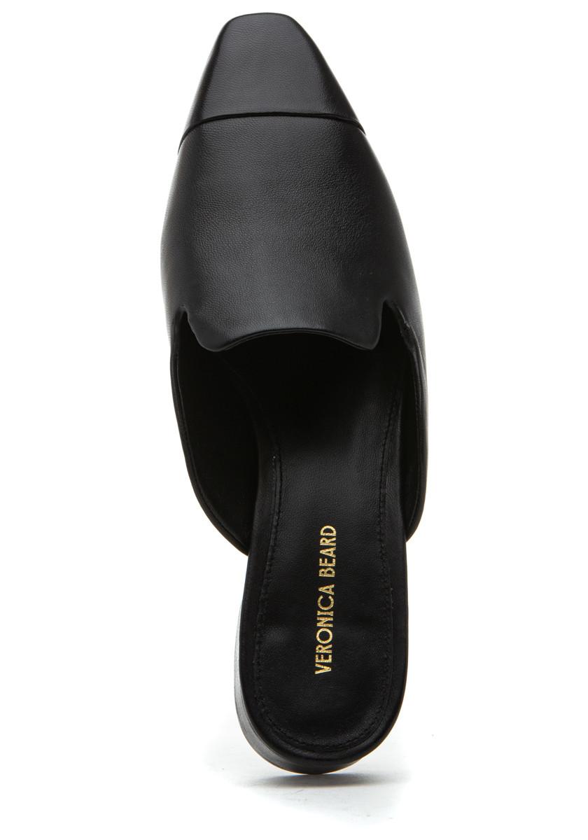 Cecile Mule Black Leather