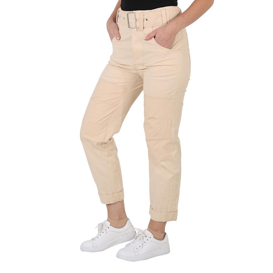 Proenza Schouler Ladies High Waisted Utility Belt Pants in Beige