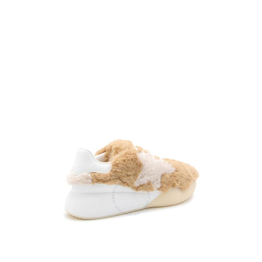 Stella Mccartney Ladies Brown Loop Faux-Fur Sneakers