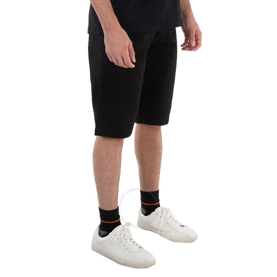 Raf Simons Men's Black Knee-Length Denim Shorts