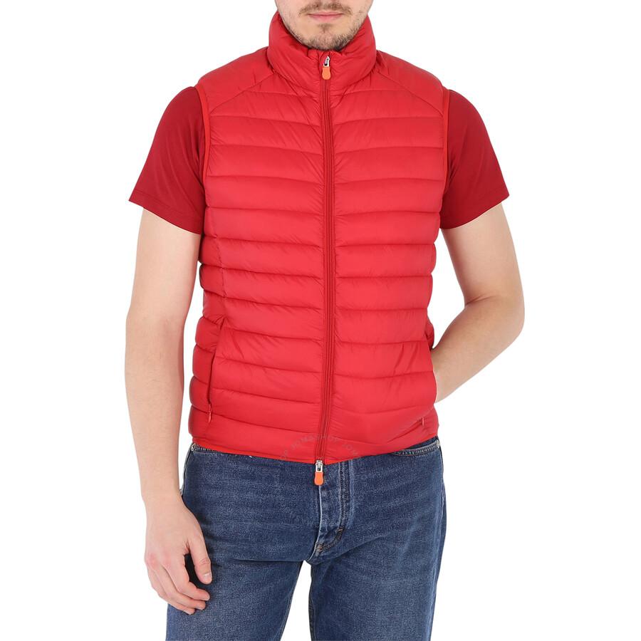 Save The Duck Men's Tango Red Adam Icon Puffer Vest