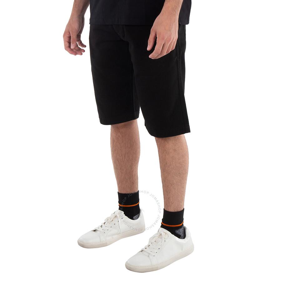 Raf Simons Men's Black Knee-Length Denim Shorts