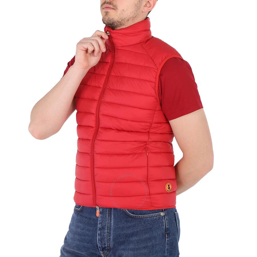 Save The Duck Men's Tango Red Adam Icon Puffer Vest