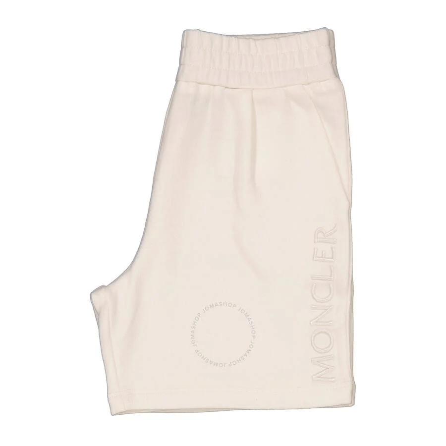 Moncler Kids Natural Logo Embroidered Track Shorts