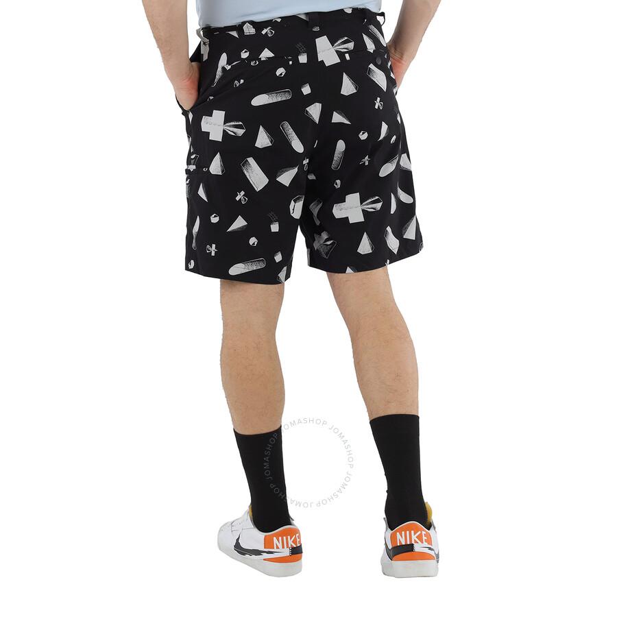 Undercover Men's Black Abstract Geometric Print Shorts