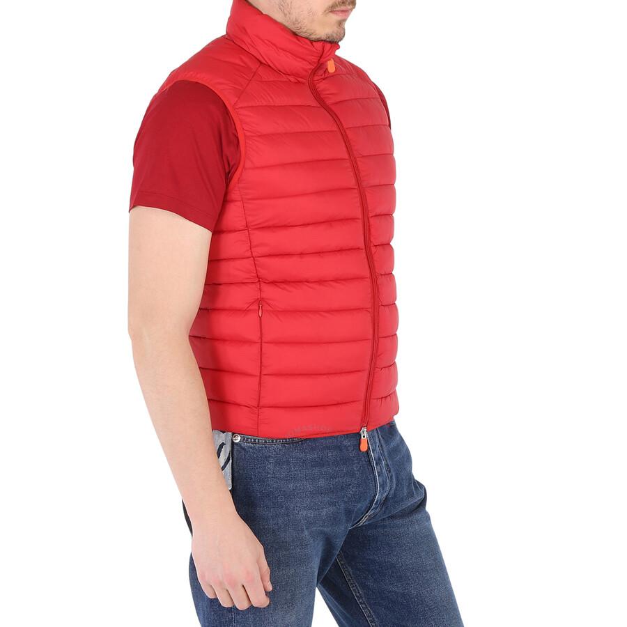 Save The Duck Men's Tango Red Adam Icon Puffer Vest