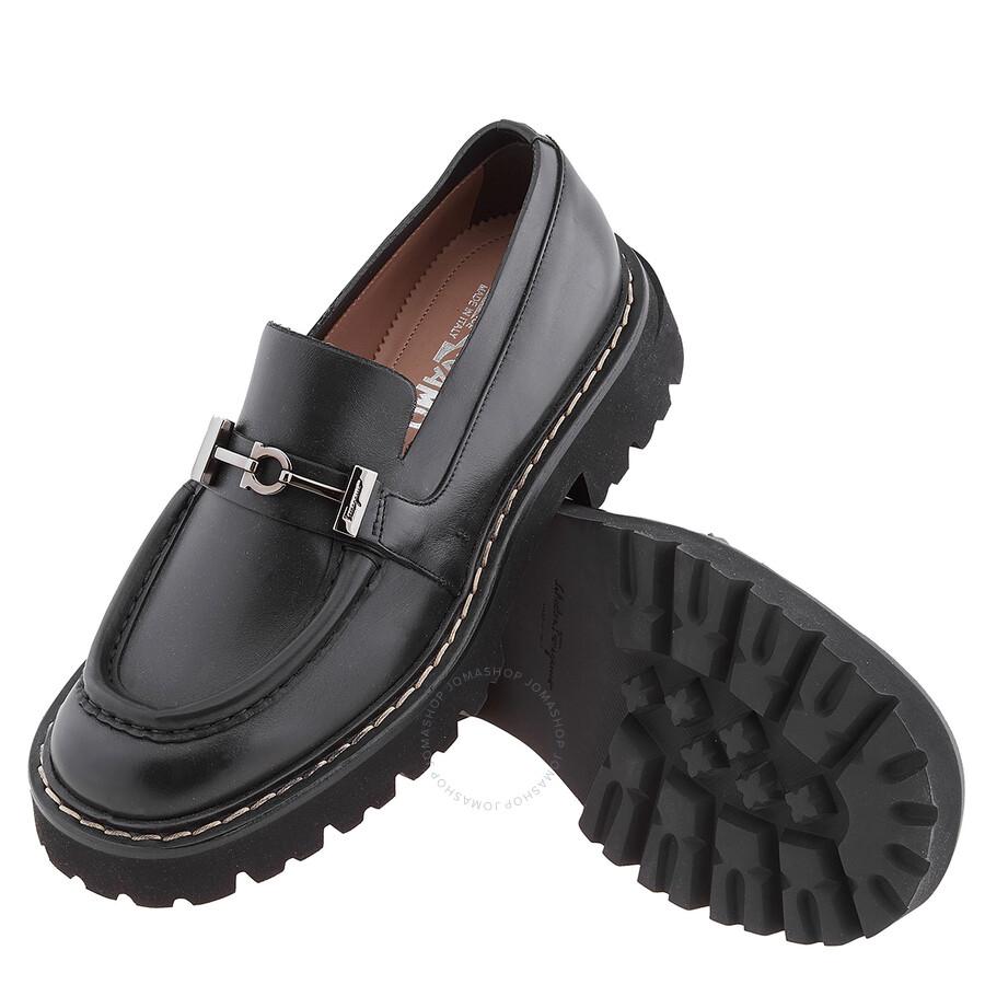 Salvatore Ferragamo Men's Naval Gancini Ornament Moccasin In Black