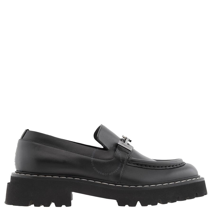 Salvatore Ferragamo Men's Naval Gancini Ornament Moccasin In Black