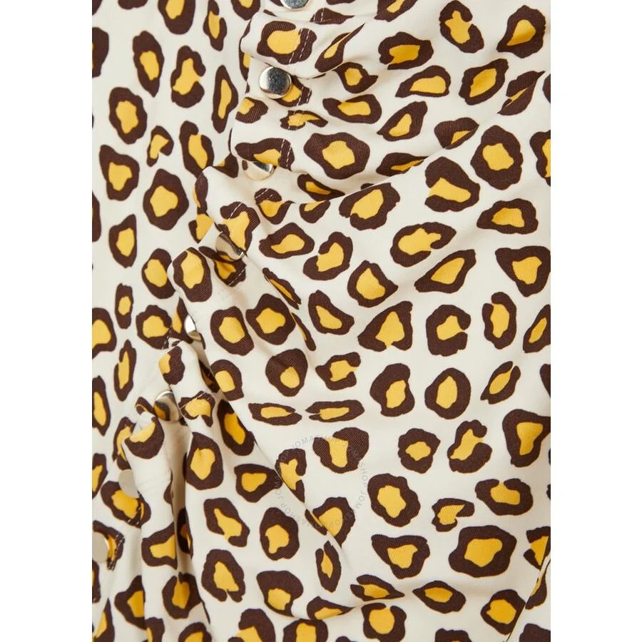 Rabanne Asymmetric Leopard Print Skirt